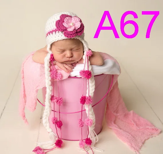free shipping 30piece/lot new Handmade Knitted Baby Flower Hat Spring Crochet Girls' Crocheted Beanie caps 100% cotton | Детская