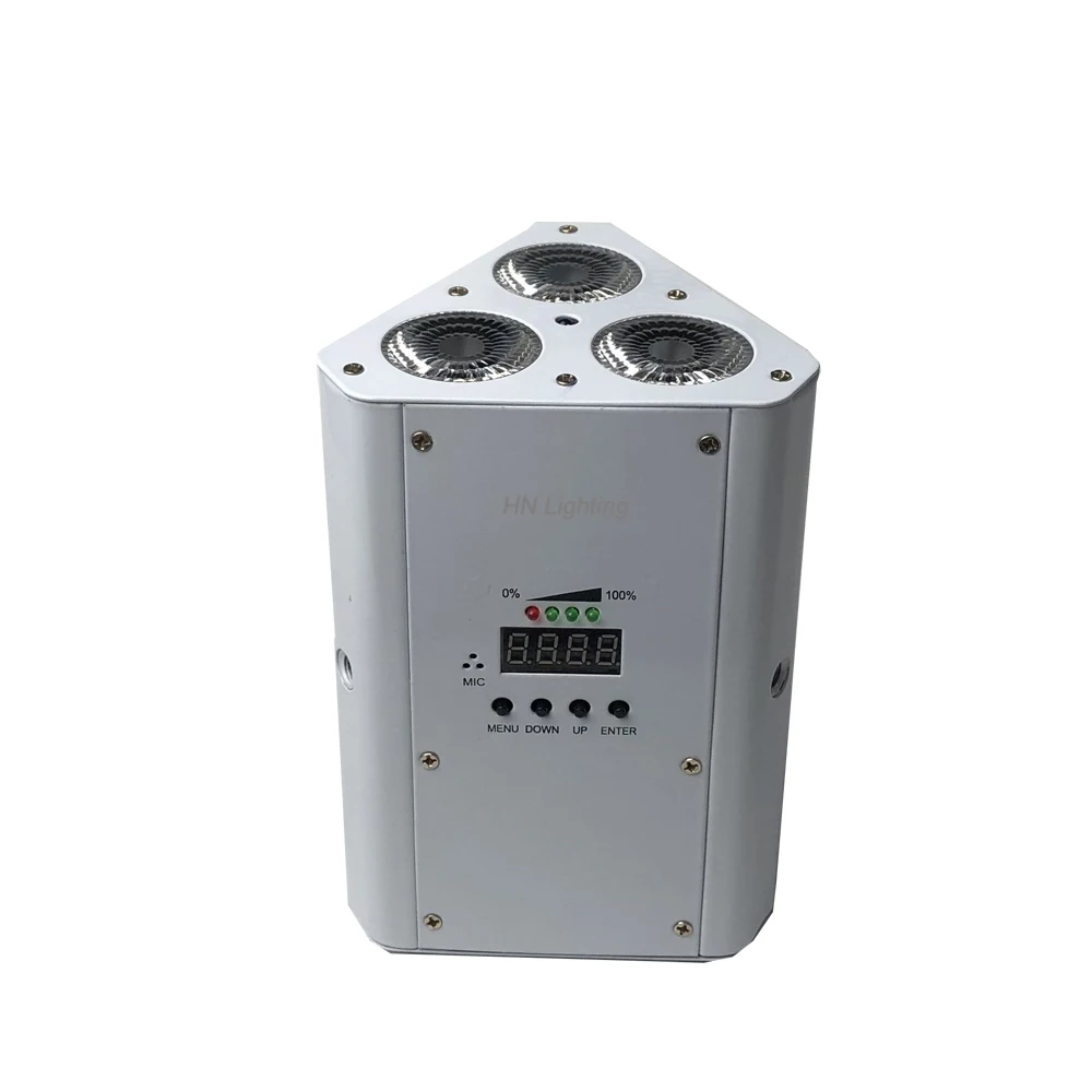 4 шт. DJ Клин батарея управляемая светодиодная Беспроводной dmx 3*18 Вт RGBWA УФ 6in1 DMX512