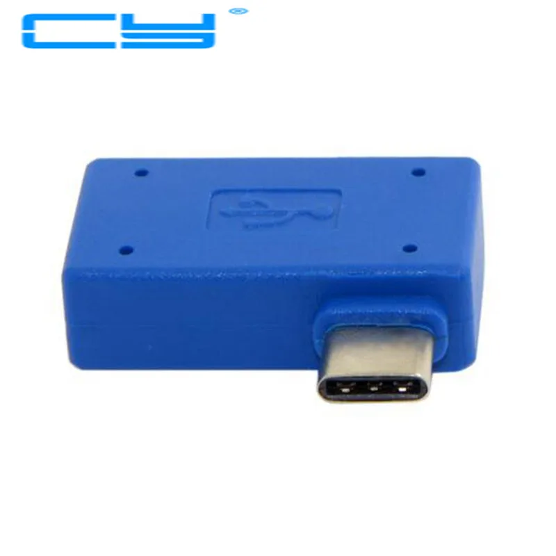 Прямоугольный 90 градусов USB 3 1 type c C Type папа к 0 A Женский OTG адаптер Коннектор