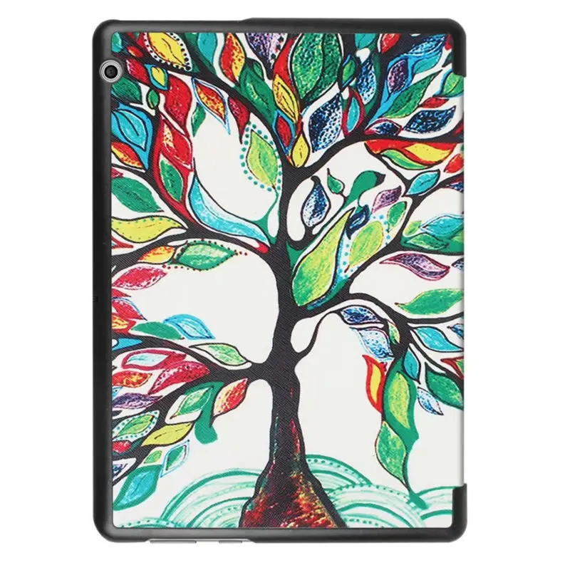 MediaPad T3 10,0 9,6 ''Тонкий чехол из искусственной кожи чехол с красочным принтом Fundas для huawei T3 10 AGS-L09 AGS-L03 чехол для планшета s с подставкой