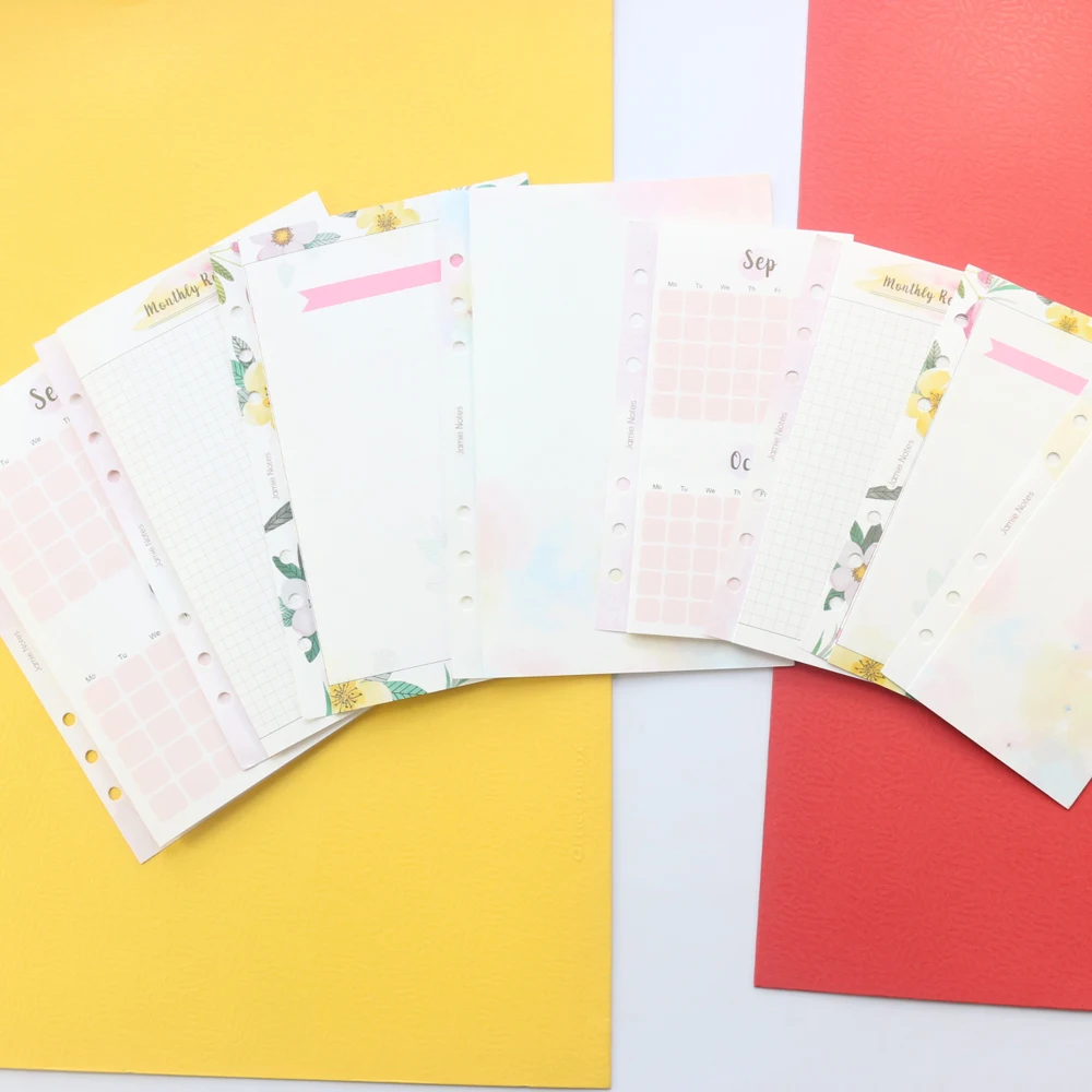 Новый милый складной стержень Domikee с 6 отверстиями внутренний бумажный сердечник