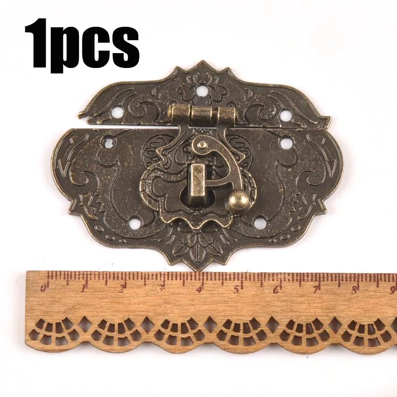 Античный латунный Деревянный чехол, застежка, винтажный декоративный чехол для ювелирных изделий, Подарочная коробка, чехол для костюма, застежка-защелка, крючок, застежка для мебели, замок CP2264