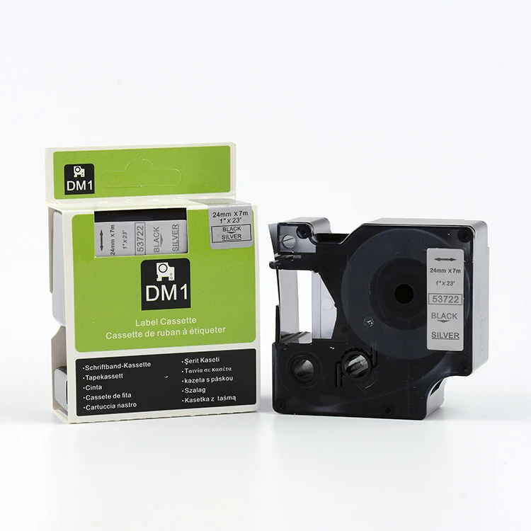 

compatible Black on Silver 53722 24mm label tapes for dymo label printers