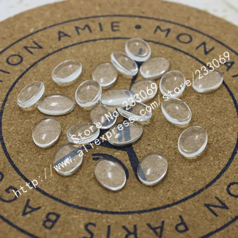 

100pcs/lot Oval Clear Glass Cabochons Settings10*14mm Fit Cabochon Pendant Settings T0054