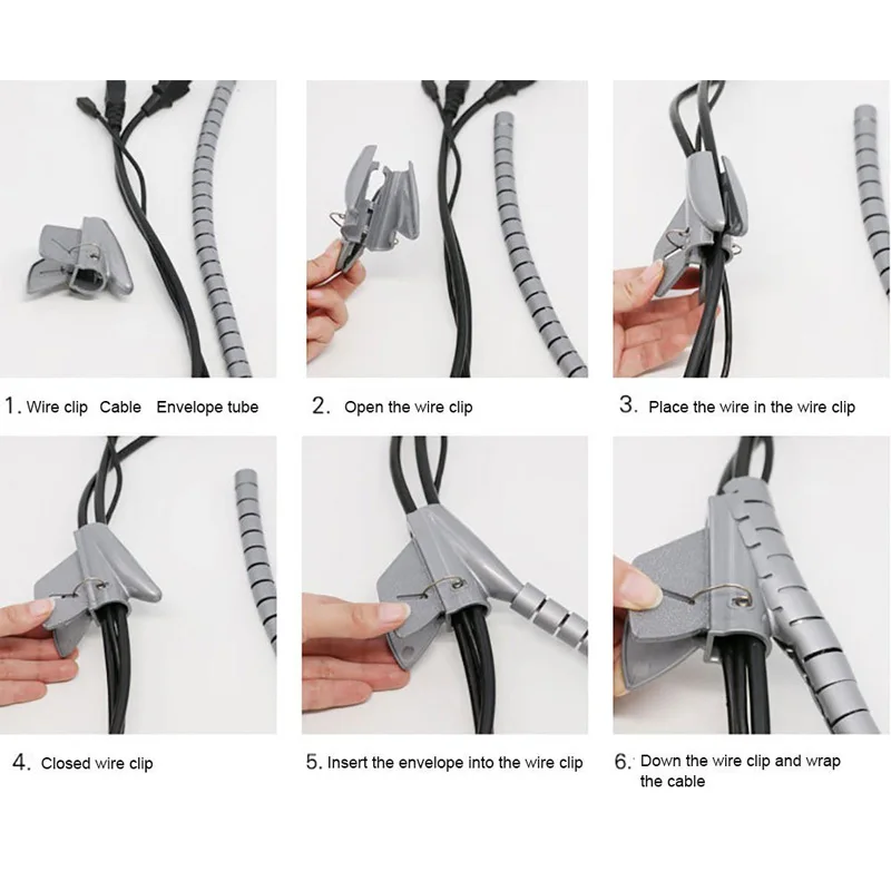 JKING 3 Sizes Flexible Spiral Tube Cable Organizer Wire Wrap Cord Protector Storage Pipe Winder | Электроника