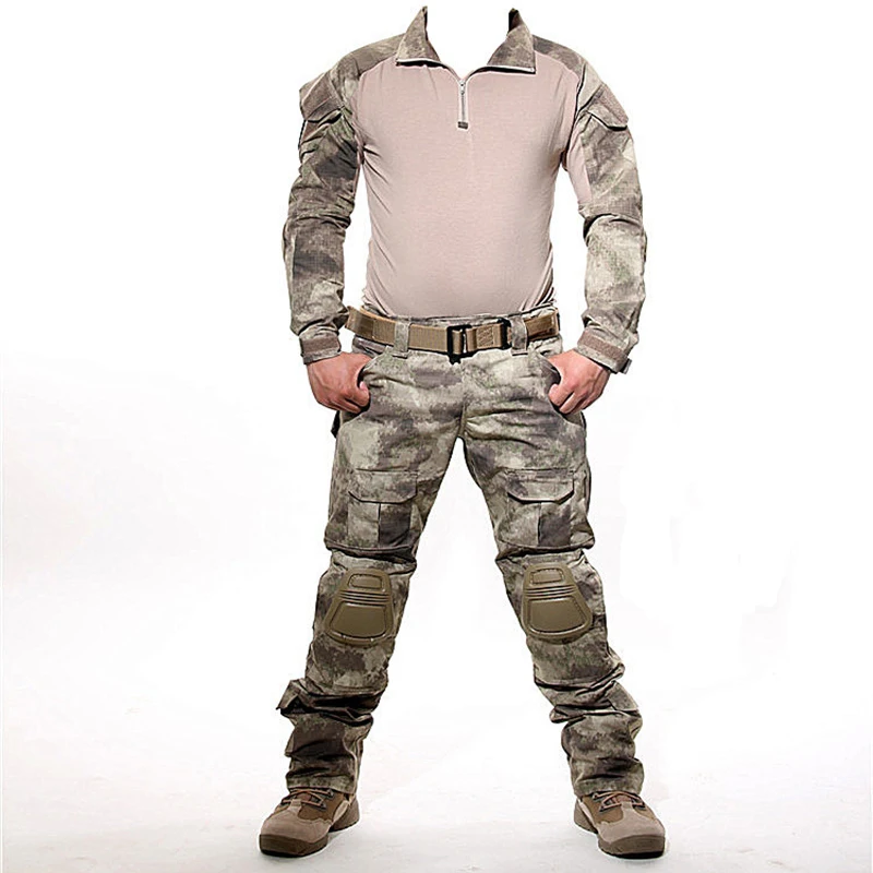 Военный Тактический Камуфляж Униформа Рубашка набор для мужчин Militar MultiCam