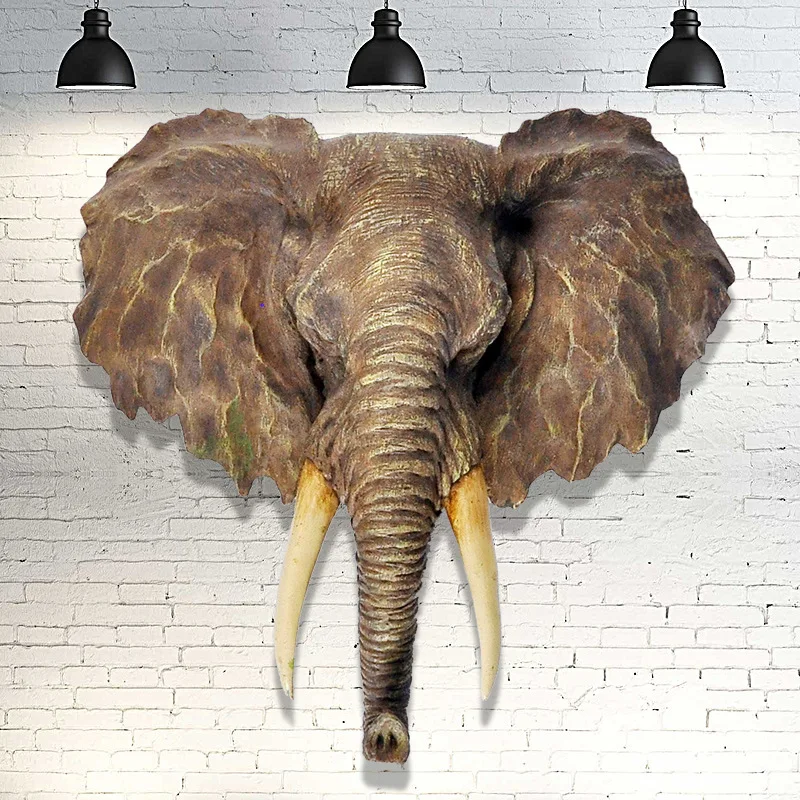 

Creative European-style Ornaments And Handicraft With Resin Head Hanging On The Wall Of The Hotel Club And Clothing Shop