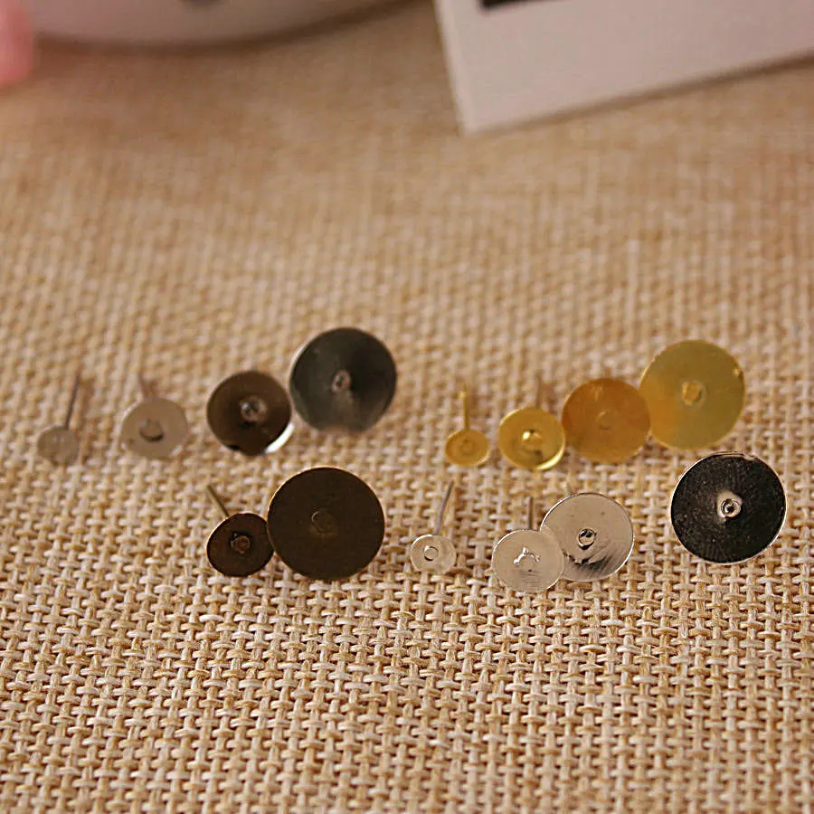 Сережки установка Пустой Базы поднос шпильки иглы посты приклеивая прокладка