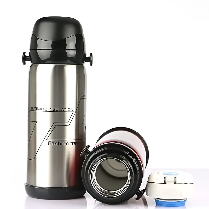 Stainless Steel Outdoor Vacuum Flask Cup Sports Water Bottle Creative Gift Large Capacity Insulation Pot With Rope | Дом и сад
