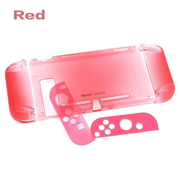 Red Прозрачный чехол из АБС-пластика для nintendo Switch NS NX, чехол, жесткая прозрачная задняя крышка, чехол с градиентными цветами для kingd - Цвет: Red