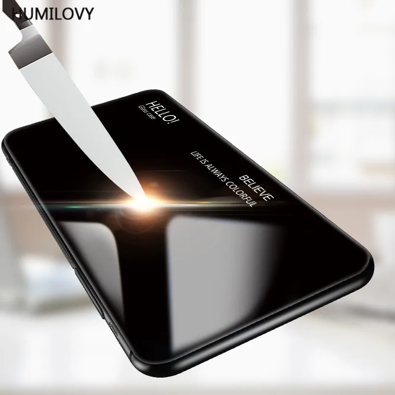 For Lenovo Z6 Pro Case Fundas Tempered Glass Luxury Gradient Soft Silicone Frame Back Cover |