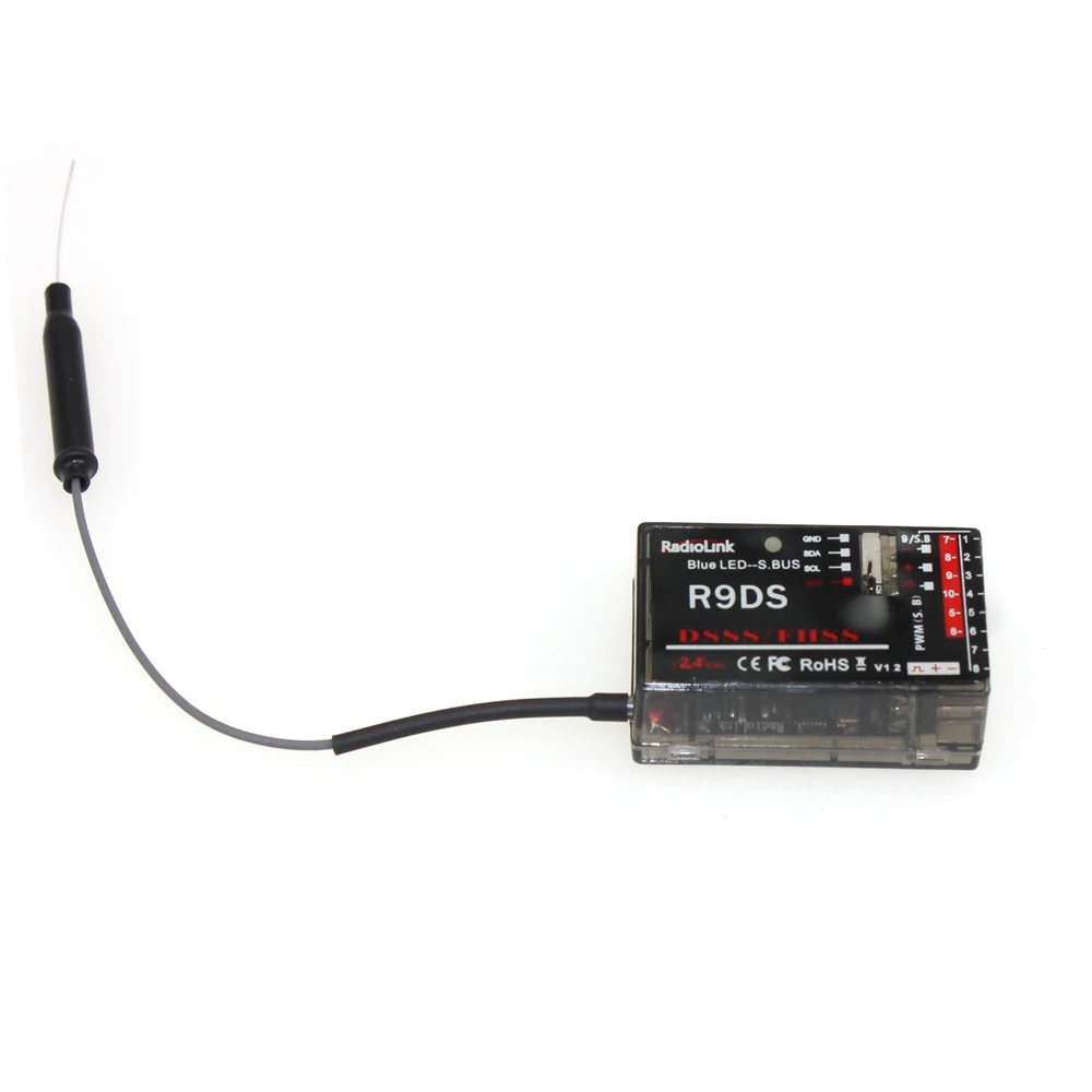 

Оригинальный RadioLink R9Ds 2,4G 9CH приемник DSSS для RadioLink AT9 AT10 передатчик для радиоуправляемых вертолетов с поддержкой