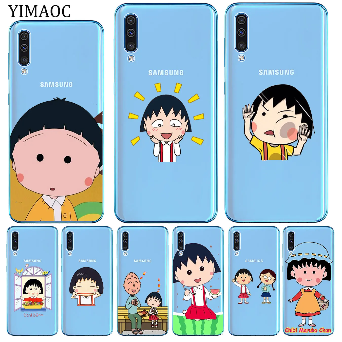 Япония Девушка Прекрасный Вишневый chibi maruko chan Мягкий силиконовый чехол с