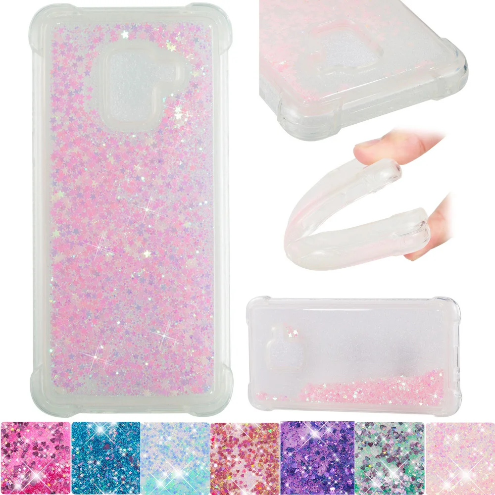 Шикарный чехол для Samsung Galaxy A8 2018 A 8 динамический зыбучий песок жидкий блестящий