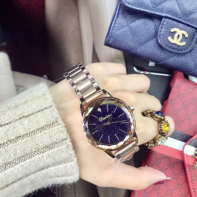 Для женщин подарок Bling Кварцевые часы модные повседневное женские блестящие часы платье с кристалалми и стразами роскошные для женщи