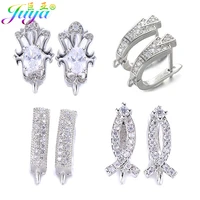 juya diy earring jewelry making supplie handicraft bases earring hooks accessories for women fashion hoop dangle earrings making