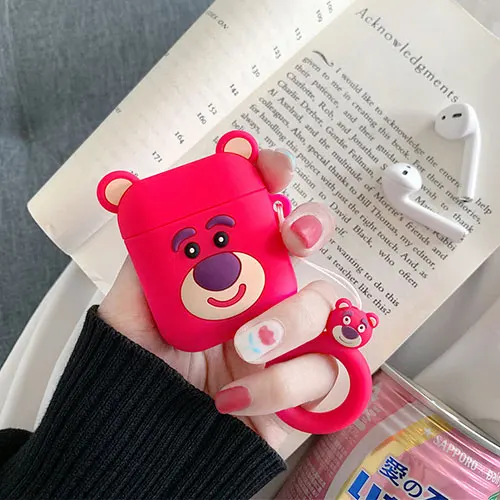S 3D милый кактус морковь силиконовый чехол для Apple Airpods чехол Bluetooth наушники защитный Забавный чехол коробка палец кольцо крюк - Цвет: S