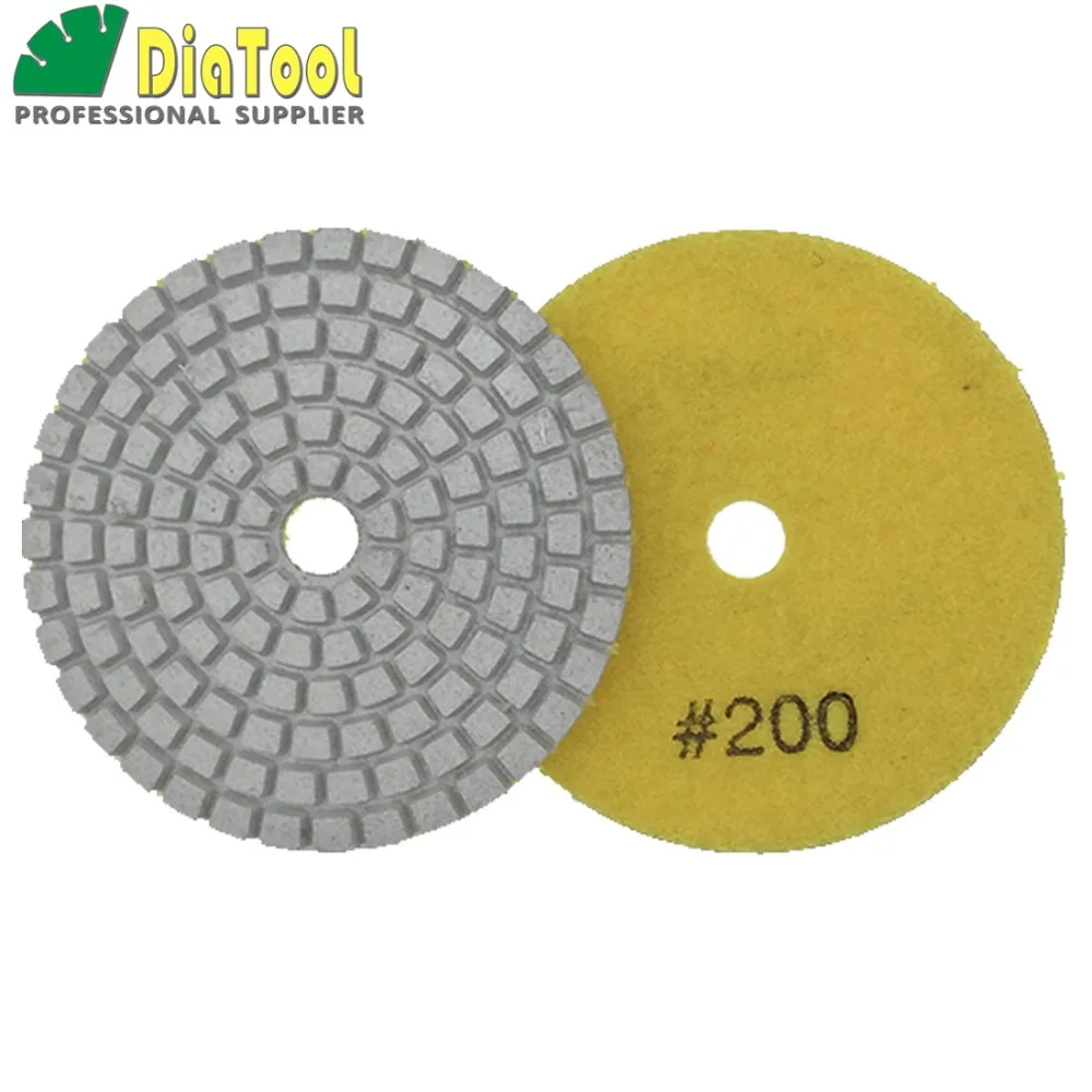Diatool 10 шт. диаметр 80 мм грит #200 diamond мокрый Гибкий Полировки B 3 &quot#200 Белый бонд
