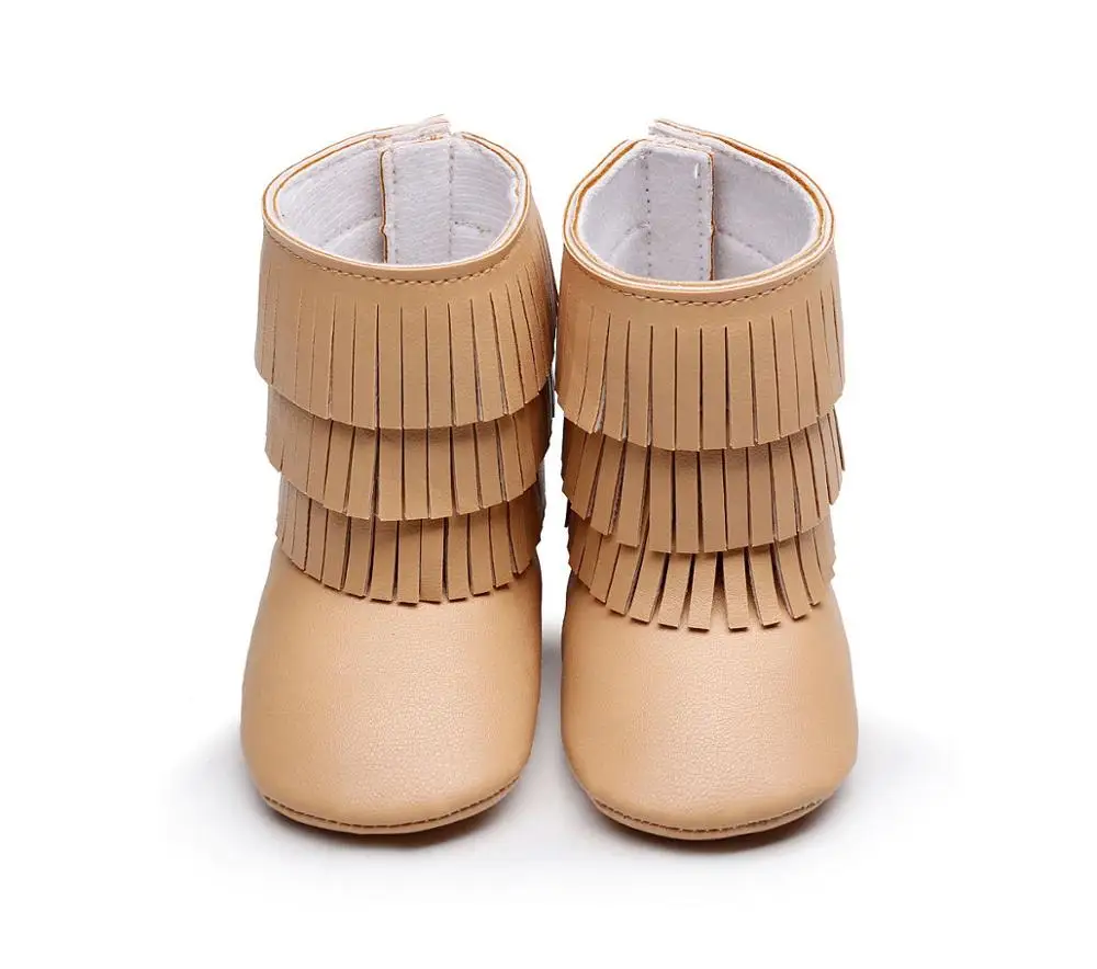 Model 6 WONBO, Новое поступление, искусственная замша, кожа, 3 слоя, Мокасины с кисточками, детские сапоги для новорожденных, обувь для малышей - Цвет: Model 6