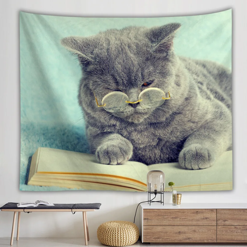 2019 горячие новые продукты Кошка Животное гобелен искусство настенные диван стол