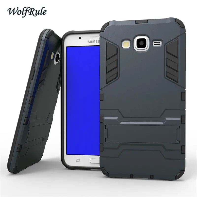 WolfRule чехол для Samsung Galaxy J7 мягкий силиконовый + пластиковый держатель SM J700 2015 J7|for