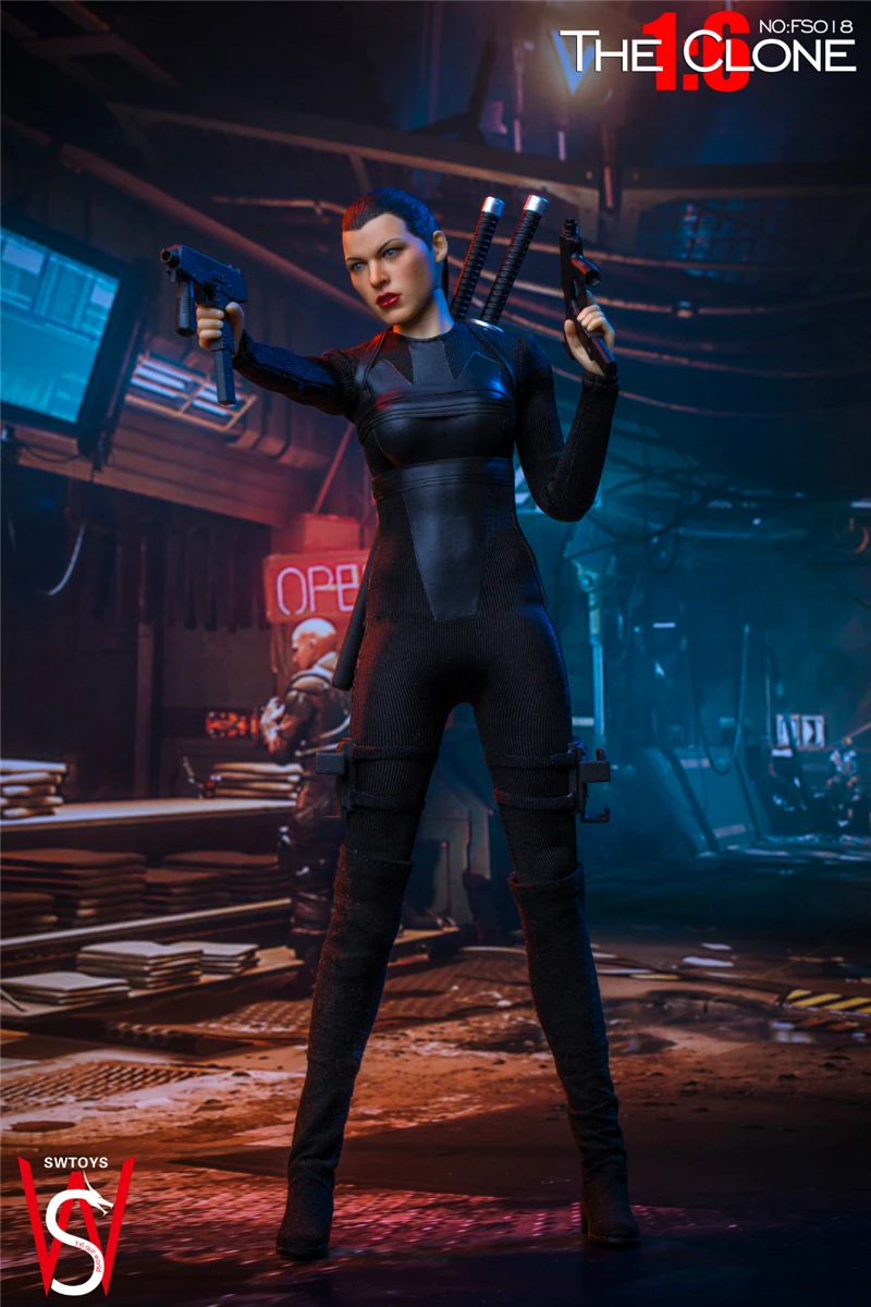 SWtoys 1/6 клон Алиса 2,0 фигурки в черном плотном боевом униформе Коллекция Фигурки игрушки