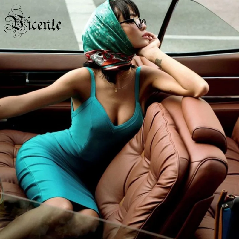 Женское платье-повязка до колена модное сексуальное платье на тонких бретельках