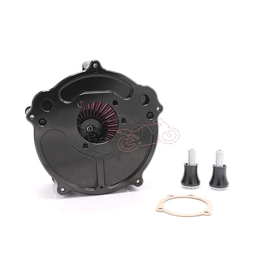 Черный воздушный фильтр для мотоцикла очистки поделок Harley Road King скользящий Softail