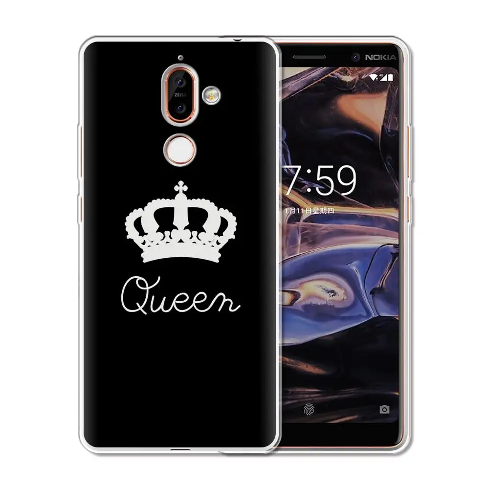 Чехол для телефона с принтом King Queen Nokia 8 7 6 5 3 2 1 чехол X7 мягкий силиконовый Plus 2018