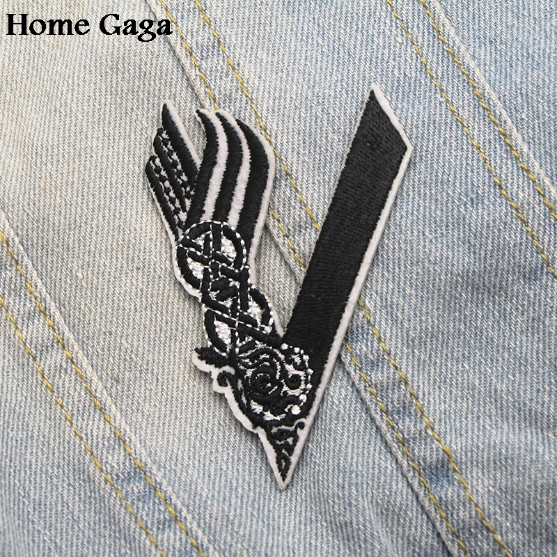 D0345 Homegaga вышитые Мультяшные нашивки викингов популярные с утюгом для шляпы сумки