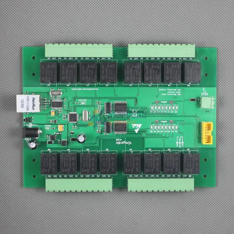 16 каналов сети ethernet Релейные выходы 10А веб разъем HTTP UDP модуль Плата управления