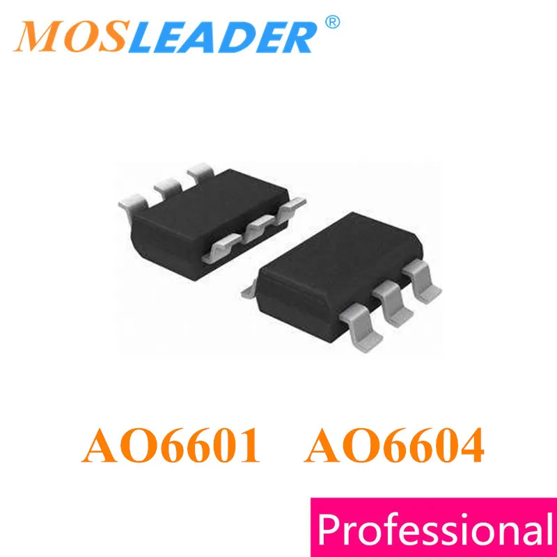 

Mosleader AO6601 AO6604 SOT23-6 500PCS 3000PCS TSOP6 High quality N + P Channel 30V 20V made in China High quality Mosfets