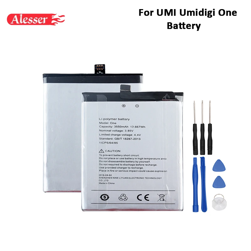 Alesser для UMI Umidigi One Battery 3550 мАч 100% Новый Сменный аксессуар аккумуляторы +