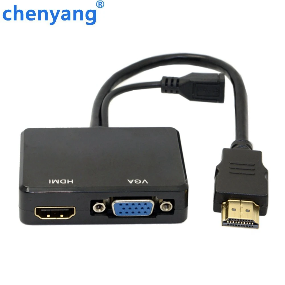 Кабель HDMI 2 в 1 переходник с на VGA и мама аудио видео кабелем|hdmi female|hdmi 2hdmi cable in hdmi |