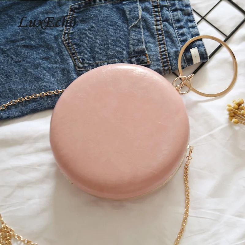 Сумка-клатч женская круглая с цветочным рисунком и кольцом | Багаж сумки