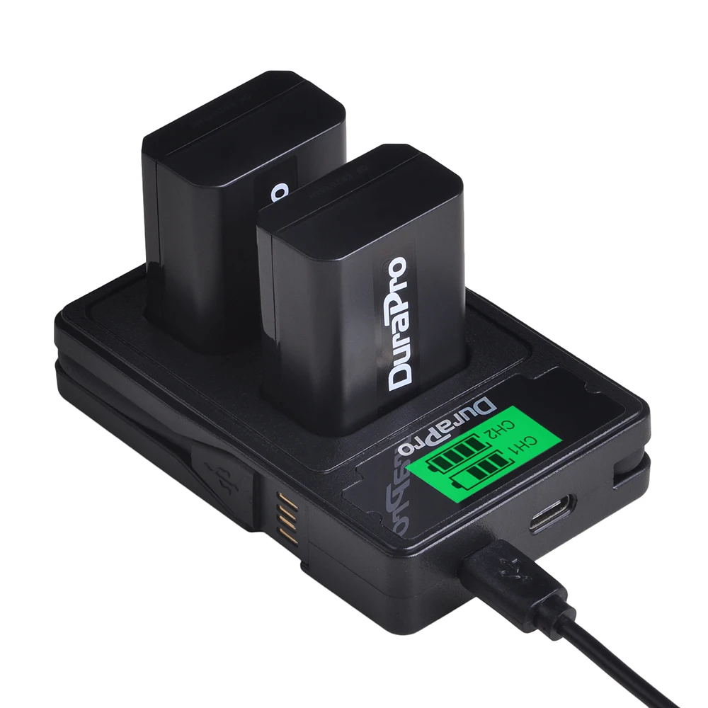 DuraPro NP-FW50 NP FW50 Battery+ LCD Dual Charger For Sony A6000 NEX-7 NEX 5N F3 NEX-3D NEX-3DW NEX-3K NEX-5C Alpha 7R II Camera |