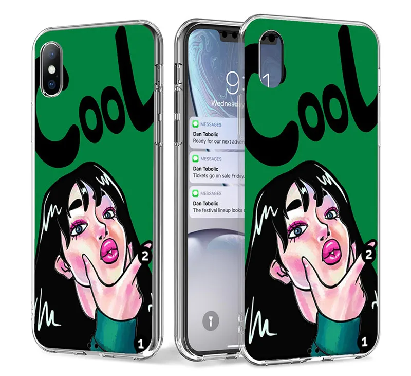 KJOEW Мода хип хоп девушка рукоделие принт Телефон чехол для iPhone 6 6S 8 Plus XR XS Max Cool Apple 7