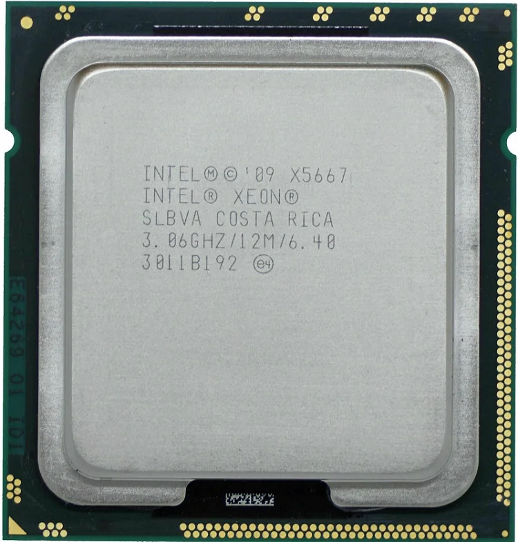 Intel Ксеон X5667 SLBVA 4 ядра Процессор процессора LGA 1366 3 06 ГГц 12 м QPI 6.4GT/s