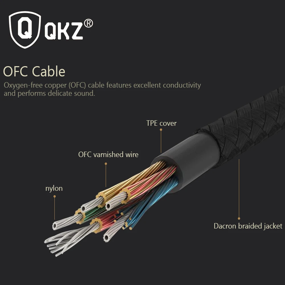 QKZ X5 Earphone100 % оригинальный металлический fone де ouvido уха гарнитуры телефон Audifonos