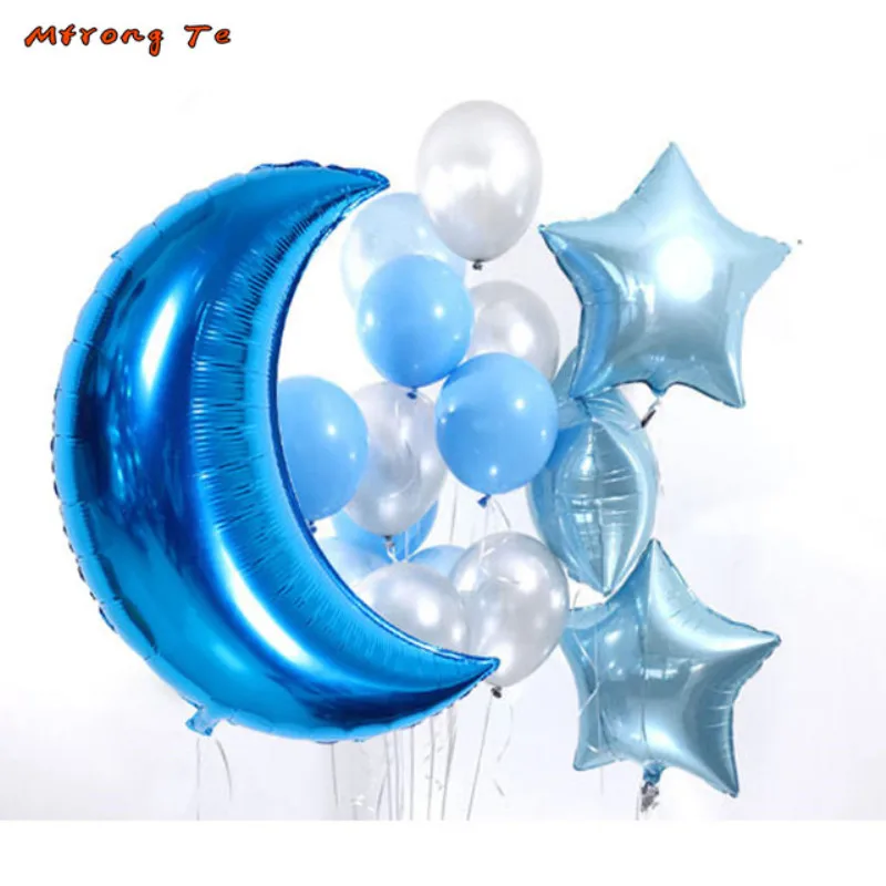 14 шт./партия 36 дюймов большие воздушные шары из фольги Луны для свадьбы дня
