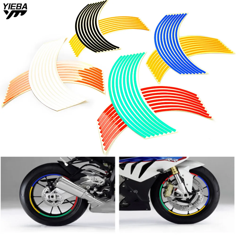

17/18inch wheel Strips Motorcycle Reflective Wheel Sticke for BMW F800GS/AdventuRe F700GS F800GT Honda XADV 750 VFR 1200/F GROM