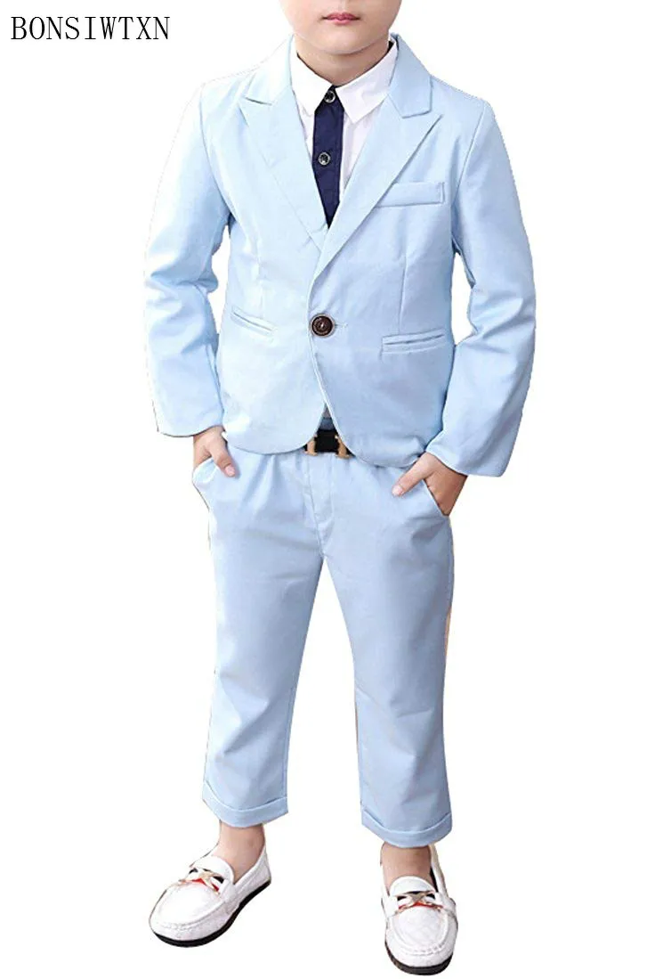 Костюмы для мальчиков блейзеры розовые детские костюмы свадьбы комплекты