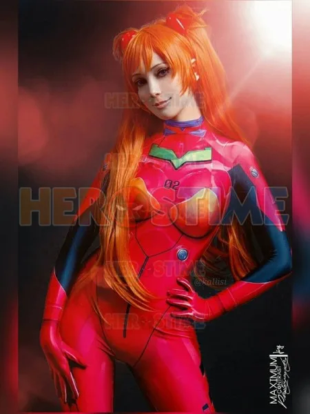 Костюм для косплея Soryu Asuka Langley женские костюмы на Хэллоуин из спандекса 3D| |
