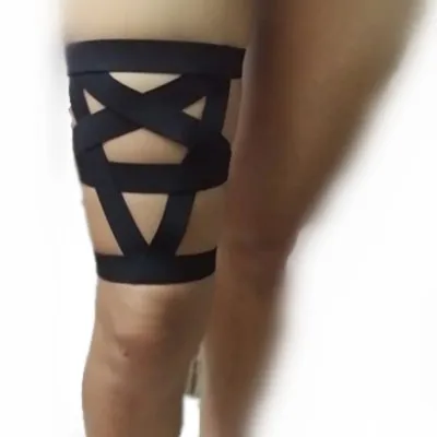 Подвязки Wonen с черными звездами подвязки ручной работы эластичные для ног со