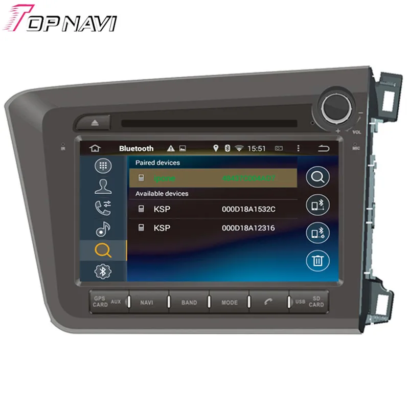 Автомобильный видеоплеер TOPNAVI 8 дюймов Восьмиядерный процессор 4 Гб ОЗУ Android 6 0