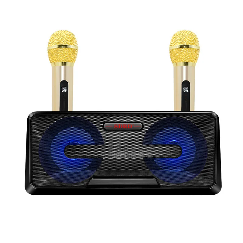 2 шт Bluetooth микрофоны с разделенным динамиком семья Ktv набор машина Открытый громкий динамик встречи речевые вечерние сцены микрофон