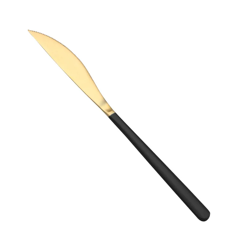 Gold Cutlery Высококачественные португальский Западный Серебристые сервировочные приборы из нержавеющей стали нож для еды Вилка десертная ложка для художественной еды реквизит для фотосъемки - Цвет: Gold Cutlery