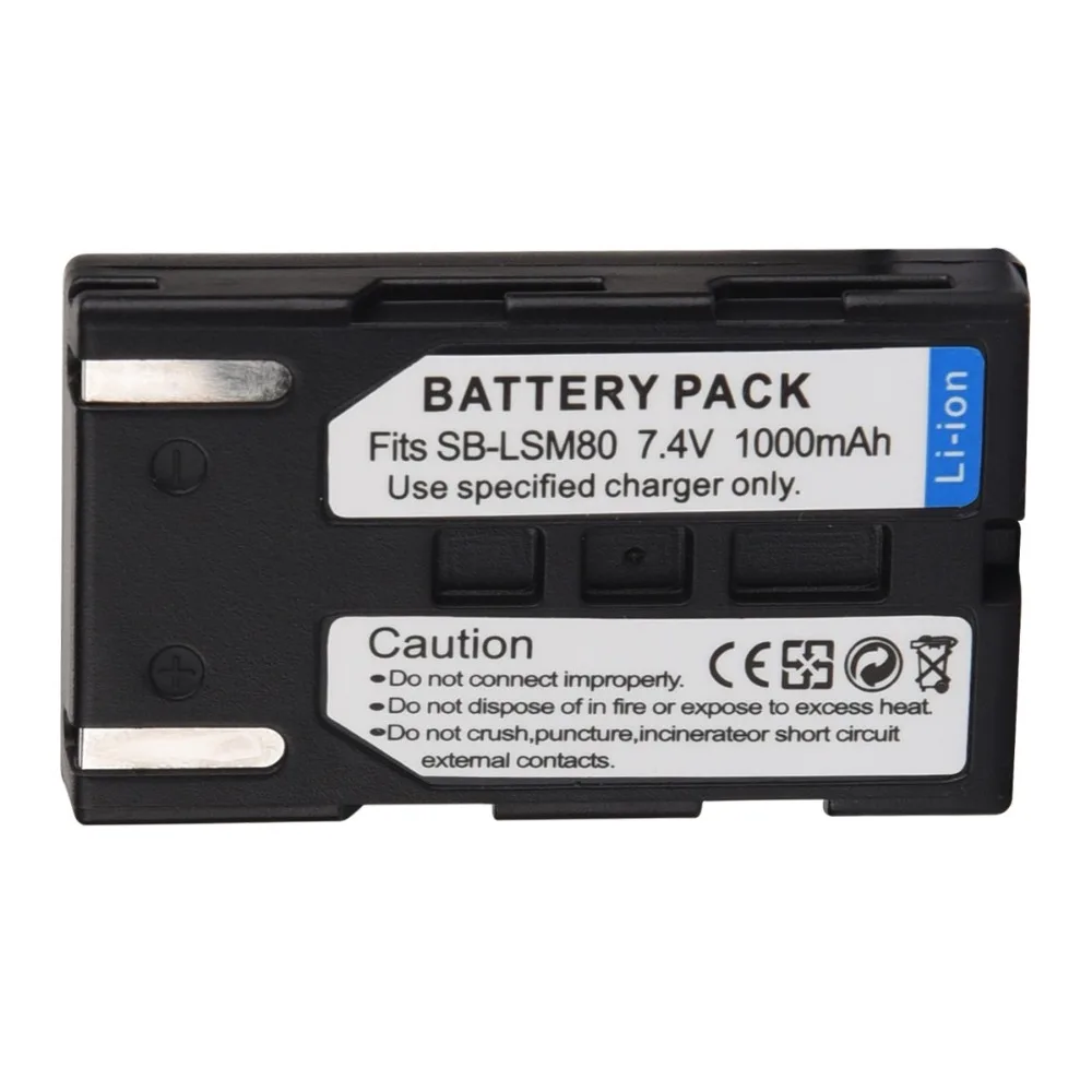Аккумулятор 1000 мАч SB LSM80 для цифровой камеры Samsung VP DC161 DC163 DC165WB DC565WBi DC563i SC