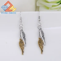 woman angel wing earrings color plating factory outlets pendientes mujer