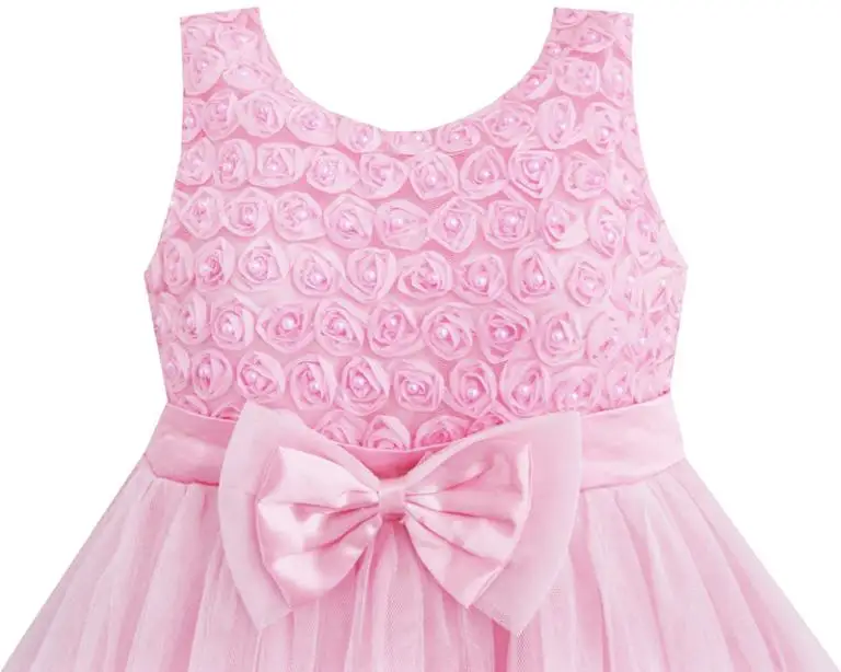 Sunny Fashion платья для девочек платье Цветок Девушка Платье Розовый Роза